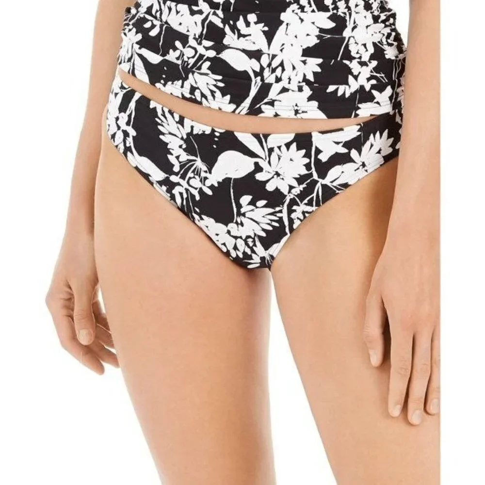 Tommy Hilfiger Womens Medium Floral Hipster Bikini Bottoms Black $48 855/1499